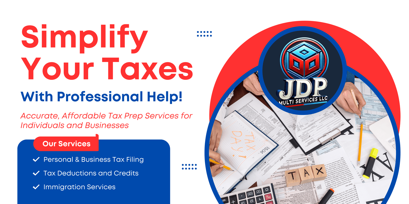 Yellow and Purple Modern Tax Preparation Services Outdoor Banner